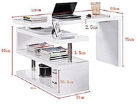 Thumbnail for Computer Desk Table with Bookshelf