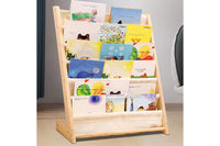 Thumbnail for Bookshelf with fabric storage bins on lower shelves