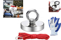 Thumbnail for Salvage magnet fishing kit rope attached to magnet