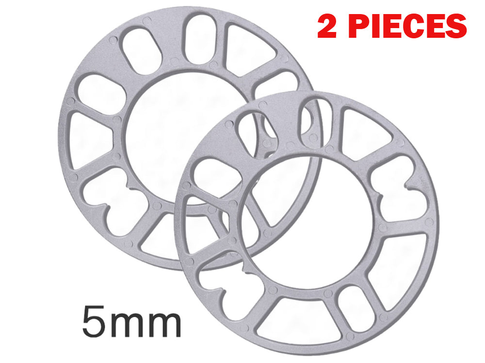 Wheel spacers stacked for storage
