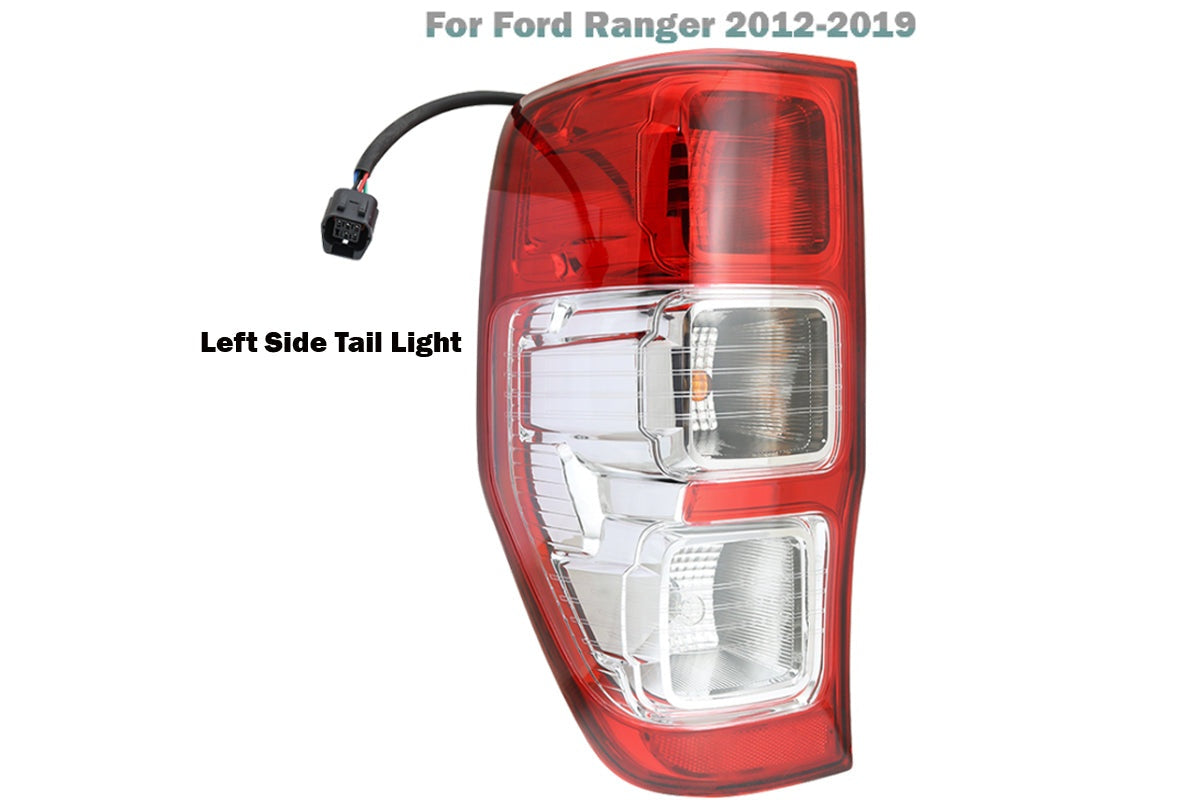 Ford Ranger tail light side view with red lens