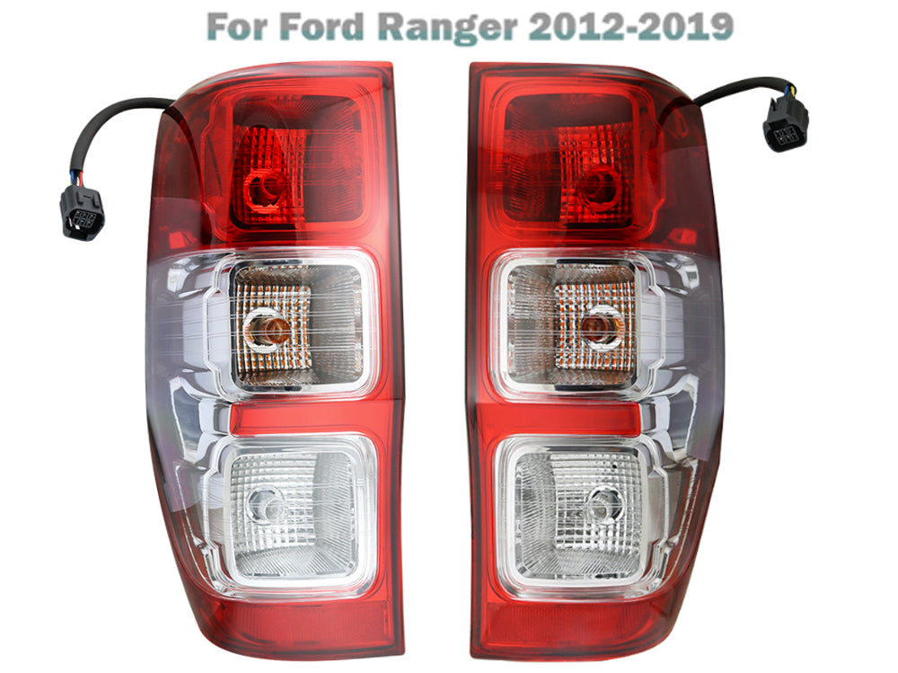 Ford Ranger tail lights side by side on white background