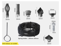 Thumbnail for Drain Snake Pipe Cleaner Sewer Cleaner 12M 6 Drill Bit Tool