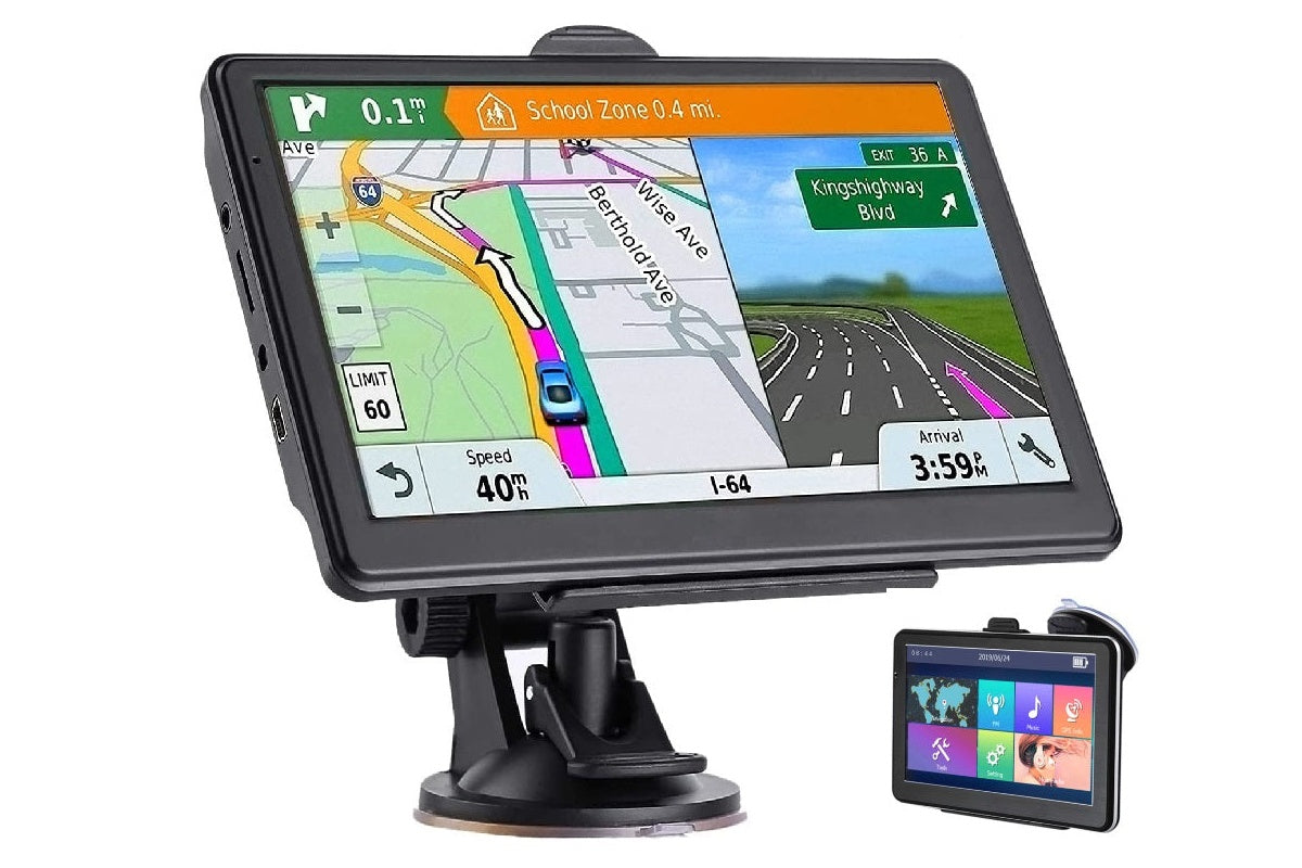 Close-up of GPS map display