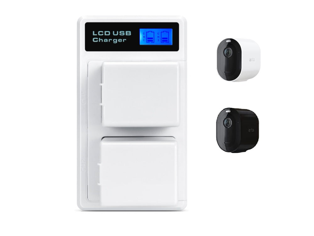 Arlo Pro 3 / Pro 4 Battery Charger + 2 Batteries