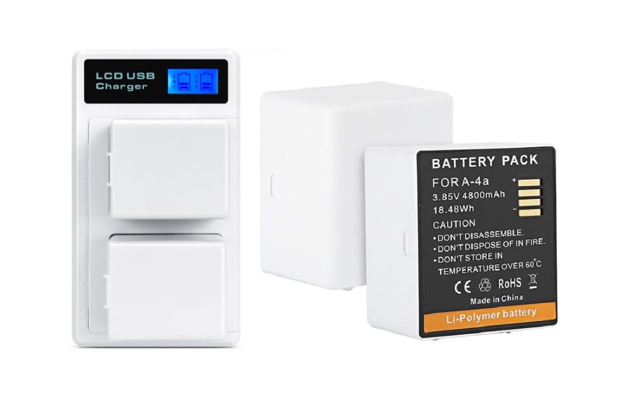 Close-up of Arlo Pro 4 battery charger LCD screen
