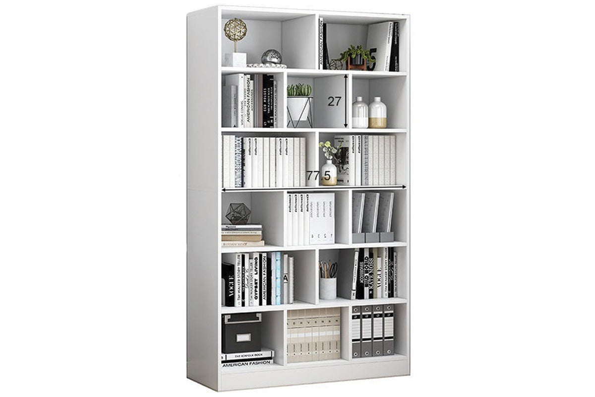 Bookshelf stack bookcase showing space-saving design