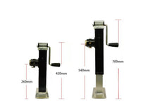 Thumbnail for Trailer jack installed on caravan tongue for support
