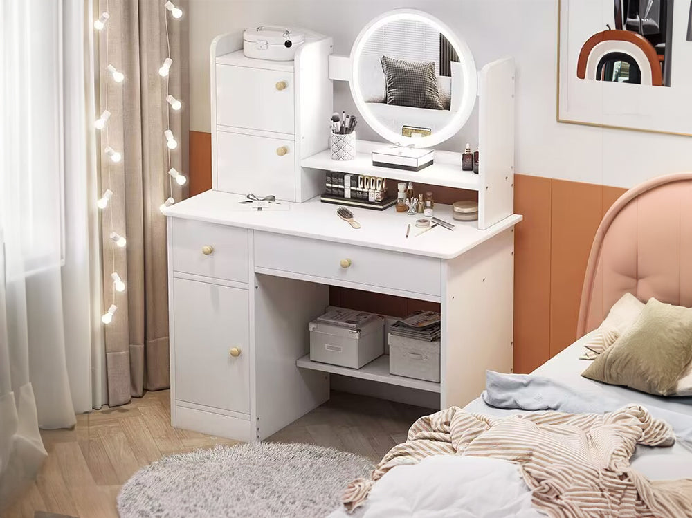 Dressing table with LED Mirror