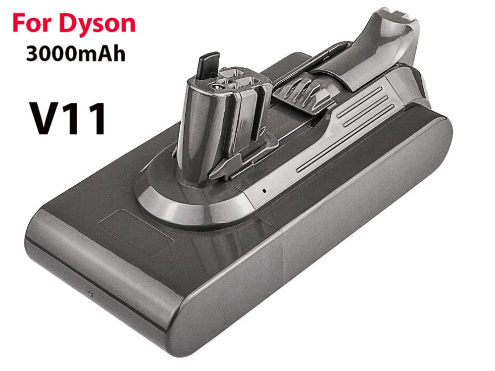 Battery showing connector pins for Dyson V11
