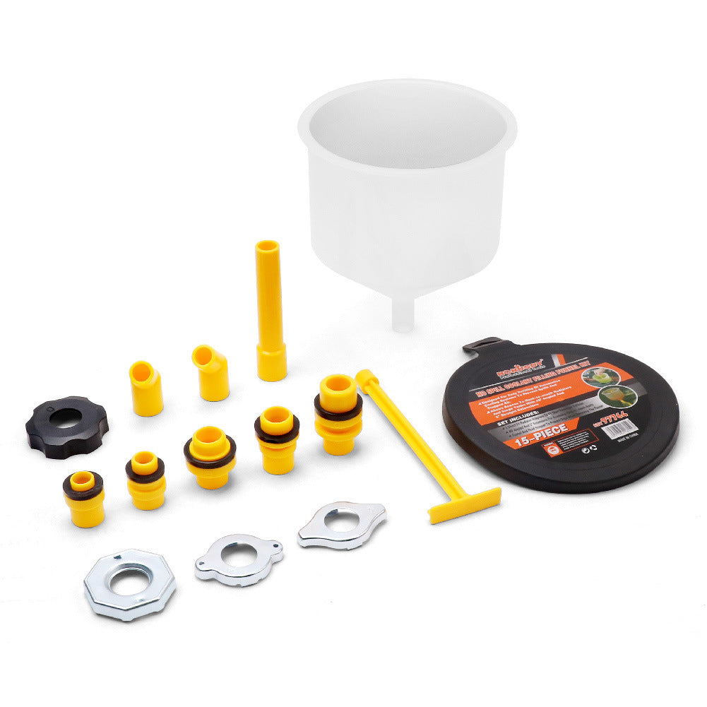 15-Pieces No Spill Coolant Filling Funnel Kit