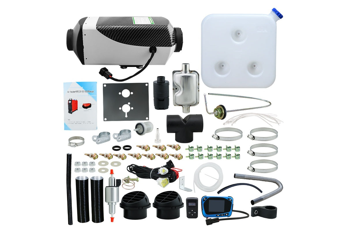 Compact diesel air heater for vehicle use