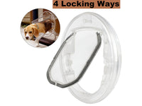 Thumbnail for Cat Door 4 Ways Round Lockable Pet Dog Flap Cat Door