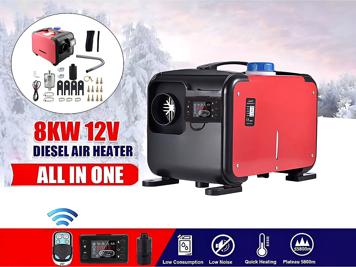 Remote control for diesel air heater with buttons