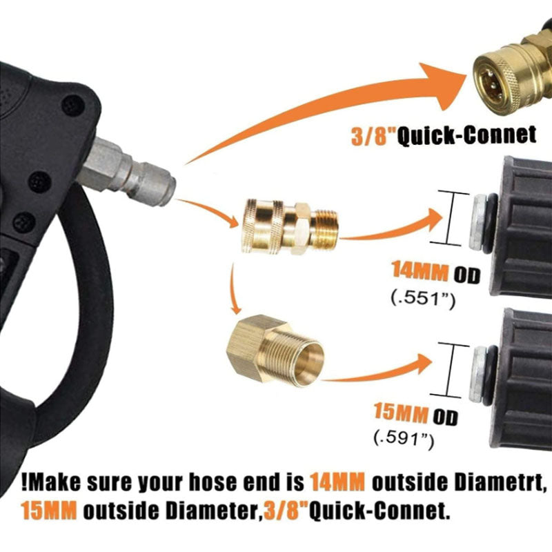 Pivoting coupler on pressure washer extension wand