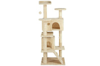Thumbnail for Multilevel climbing house for kittens in beige
