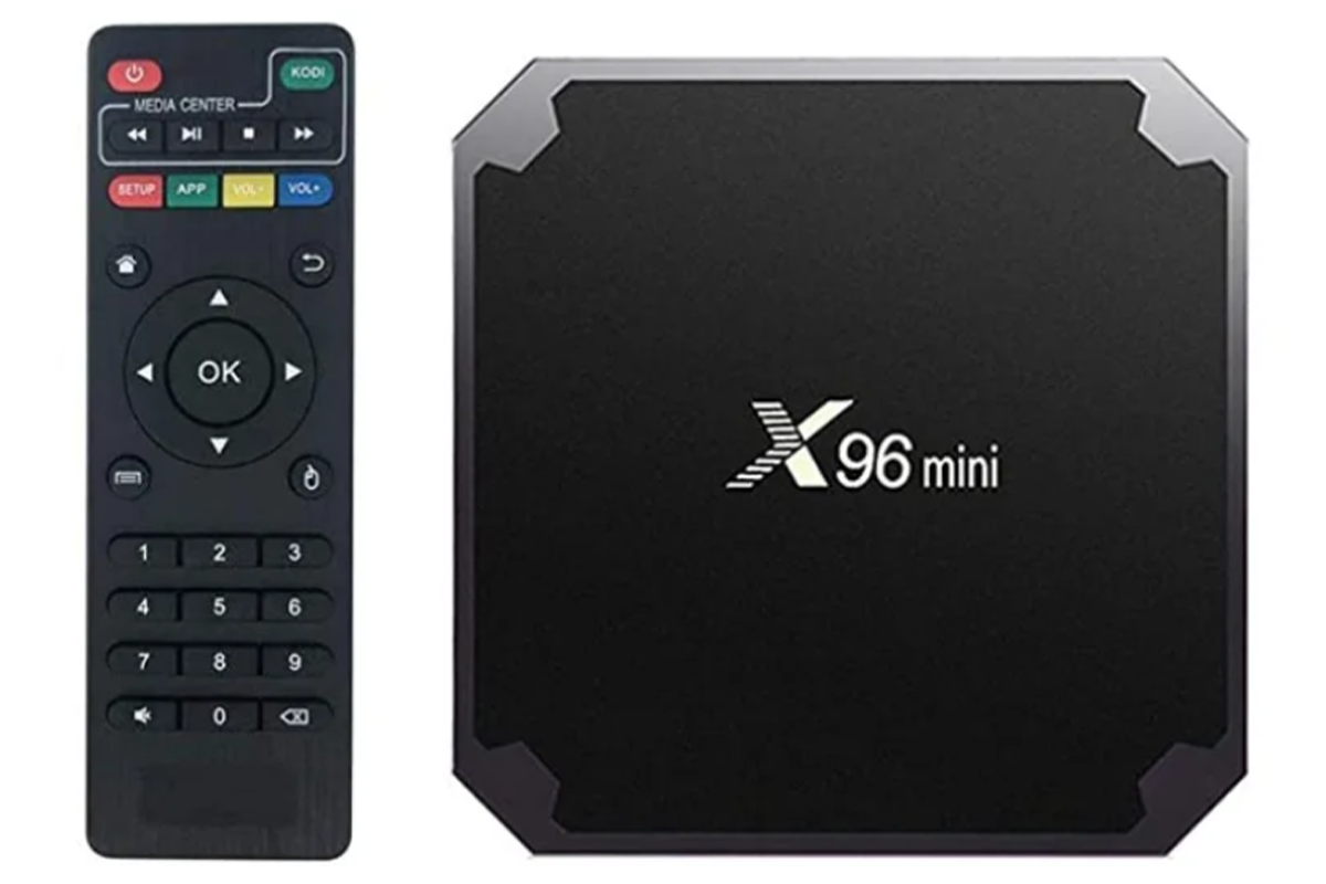 Side view of TV box with ventilation