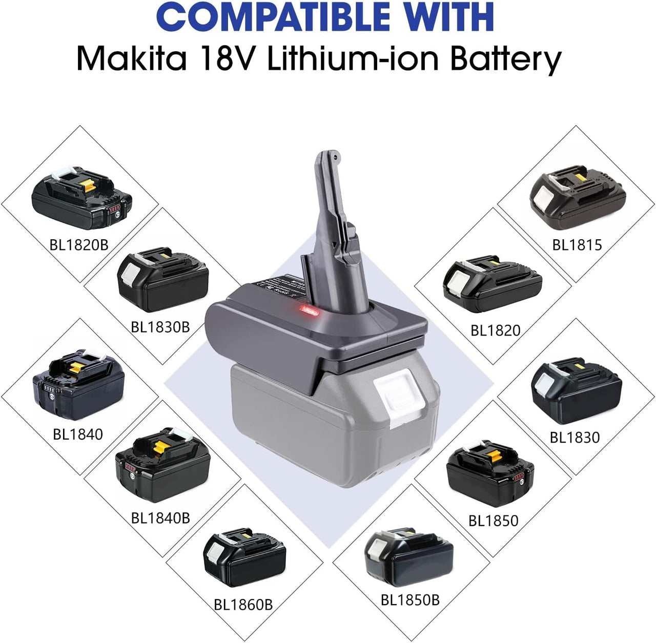 Makita to Dyson Battery Adapter For V7/V8 Series Vacuum Cleaner Adapter Converter