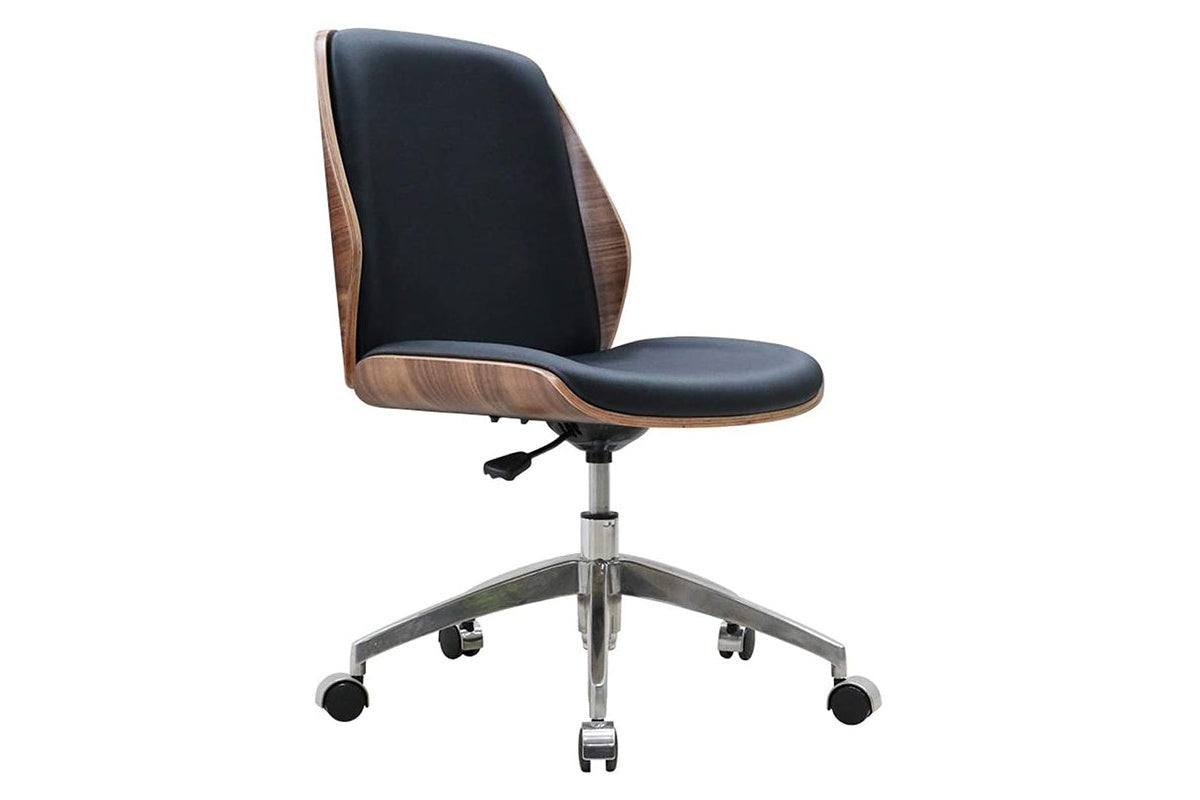Office chair breathable mesh back detail