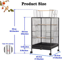 Thumbnail for Bird Cage Parrot Aviary Perch Carrier