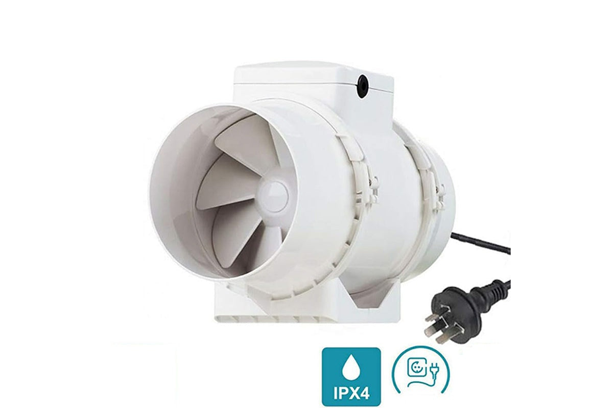 Extractor fan exhaust duct with ABS plastic blades