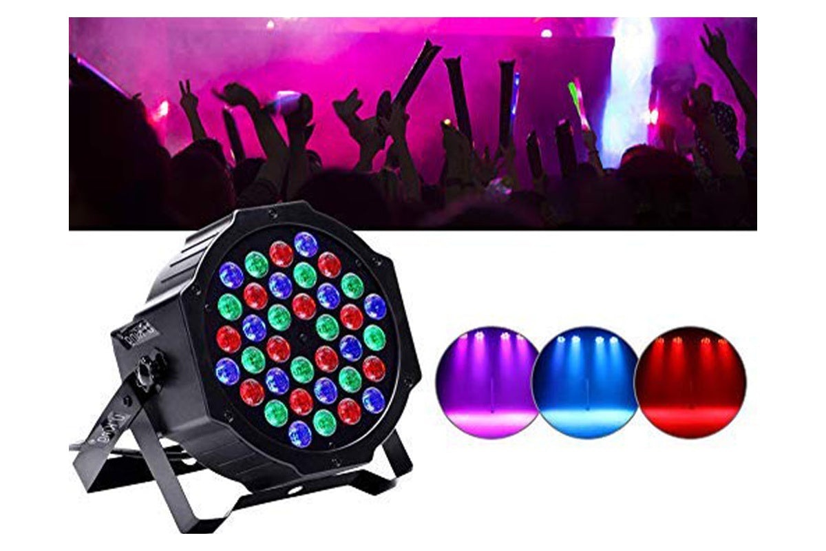 Side angle of LED stage par light with transparent cover