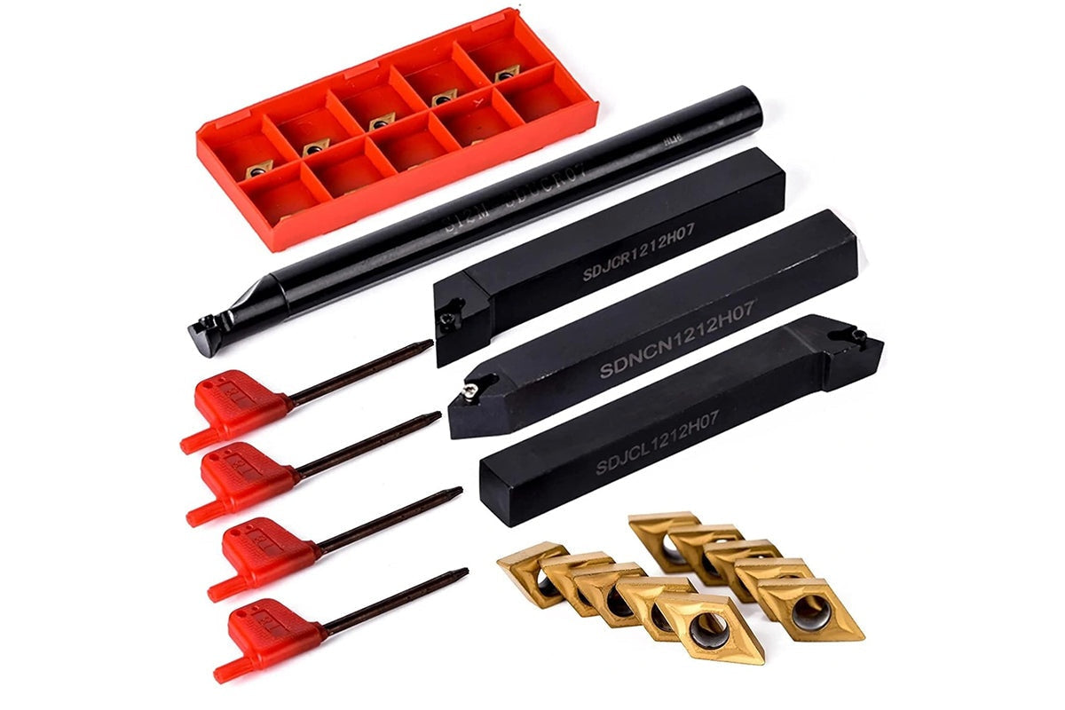 Lathe tool set for steel semi-finishing