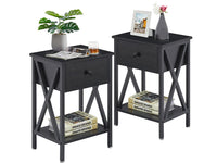 Thumbnail for Bedside Table with Drawers