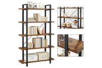 Thumbnail for Bookshelf with wood shelves and steel frame