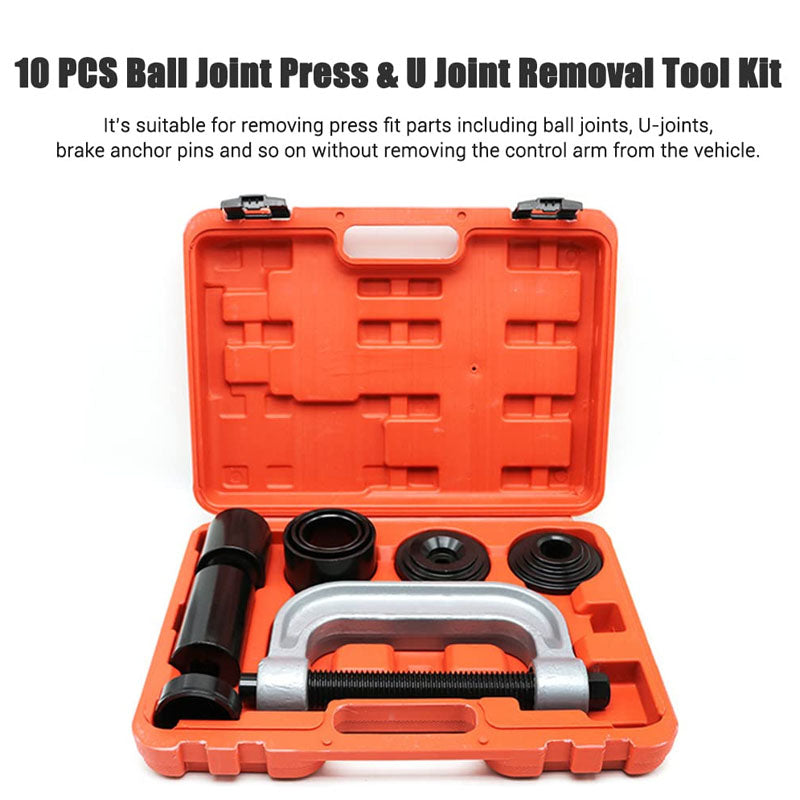 10 PCS Ball Joint Press & U-Joint Removal Tool Kit with Adapters