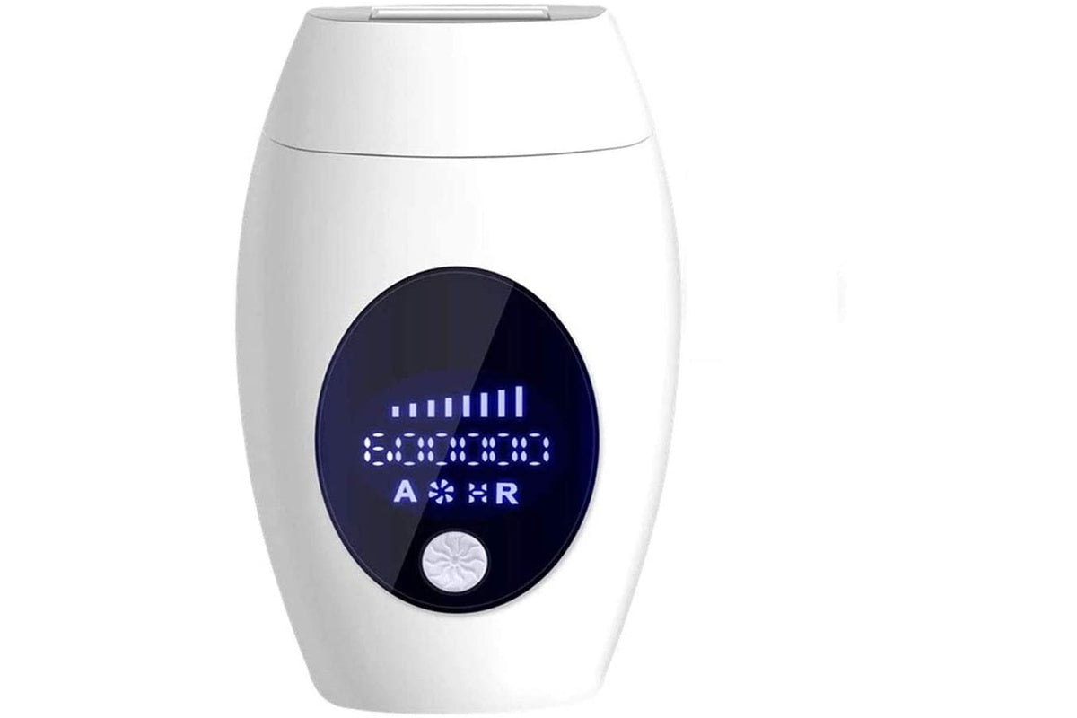 IPL hair removal device showing control buttons