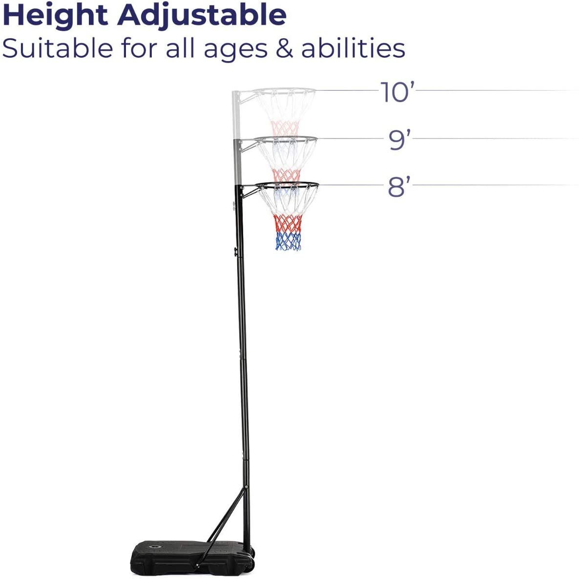 Netball Count Stand Netball Hoop & Stand Set NZ | Adjustable, Portable | Homyspire