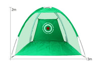 Thumbnail for Close-up of durable polyester and nylon mesh on golf hitting net