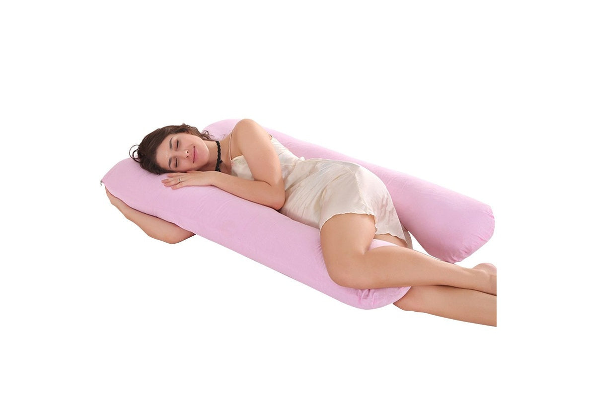 Pregnancy pillow folded for storage