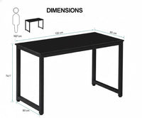 Thumbnail for Black computer desk table assembled