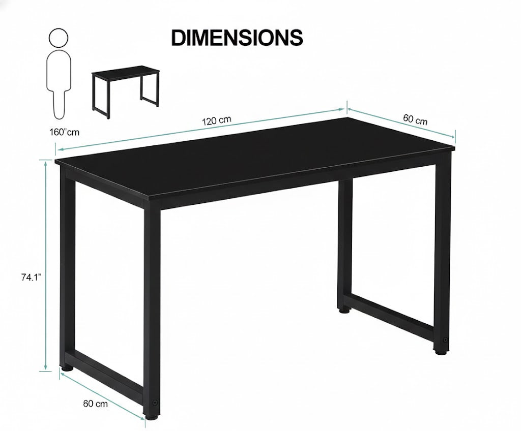 Computer Desk Table White 120cm