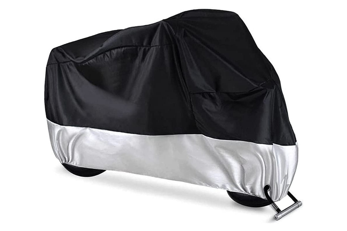Motorcycle cover with windbreak buckle
