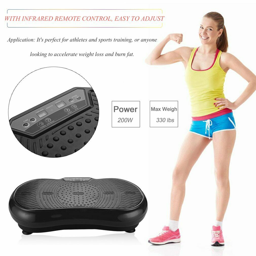 Vibration plate with dual LED speed and timer screens