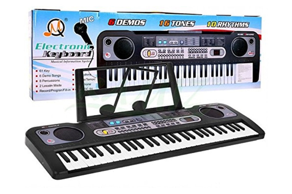 Keyboard piano back with speaker and output ports