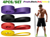 Thumbnail for 4Pcs Resistance Bands Exercise Yoga Pilates Rubber Fitness Training