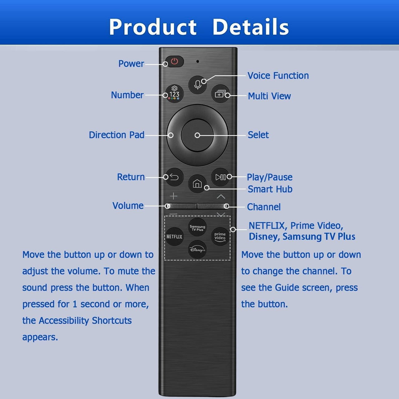 Samsung TV Remote Smart TV Remote Replacement