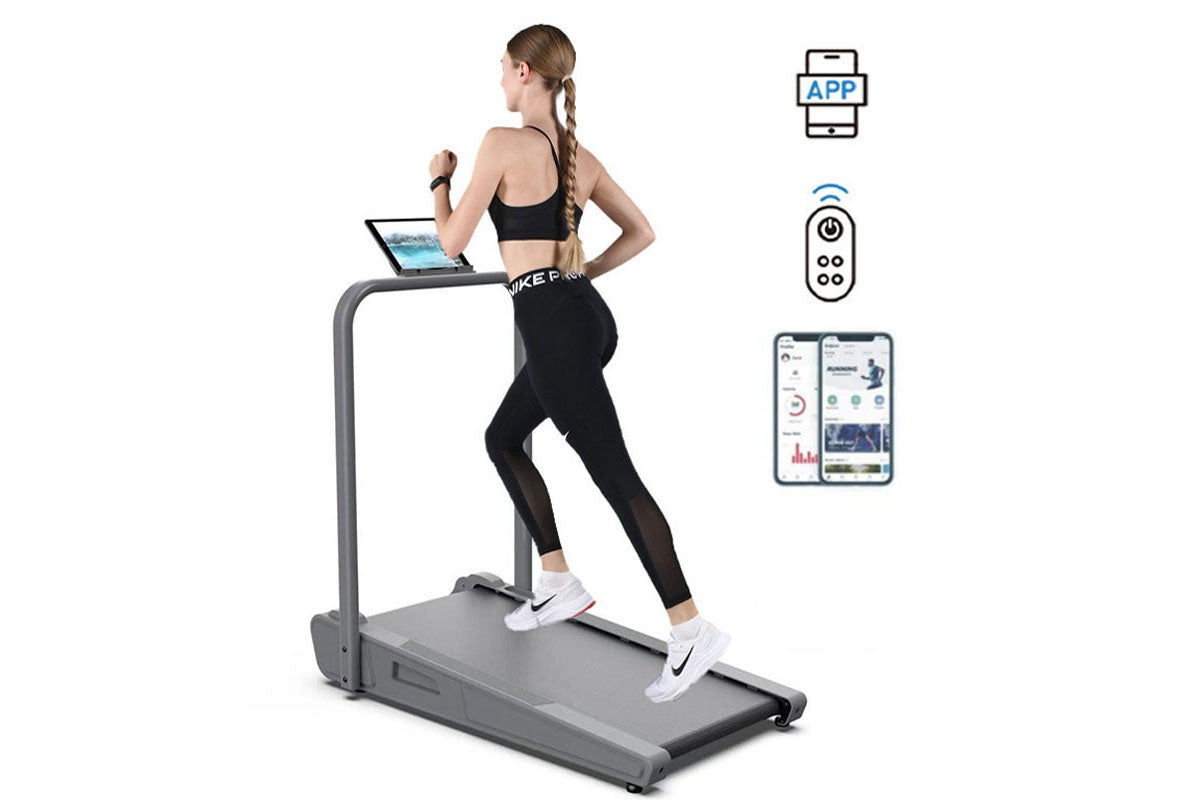 Foldable walking treadmill exercise treadmill grey colour