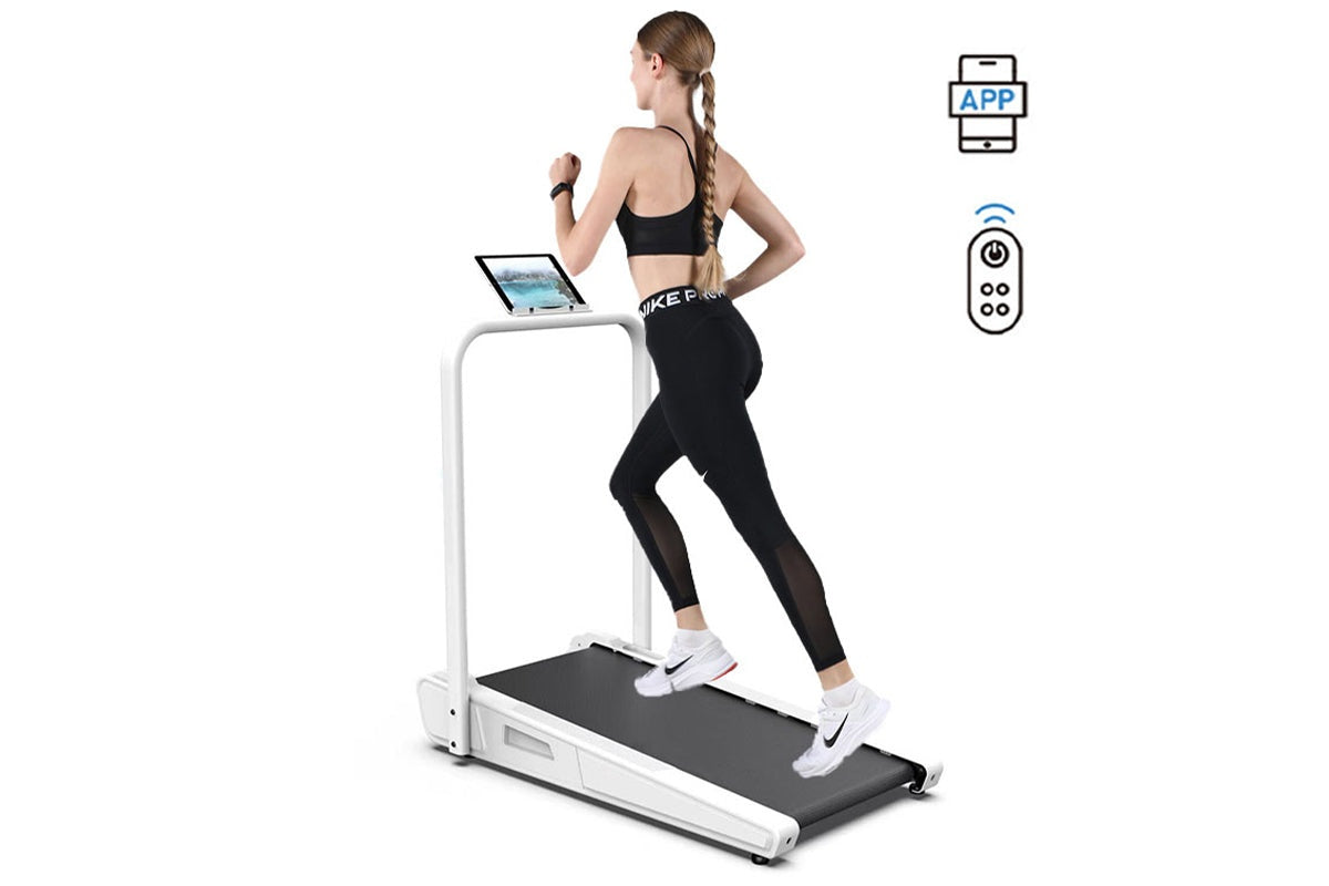Foldable walking treadmill compact design