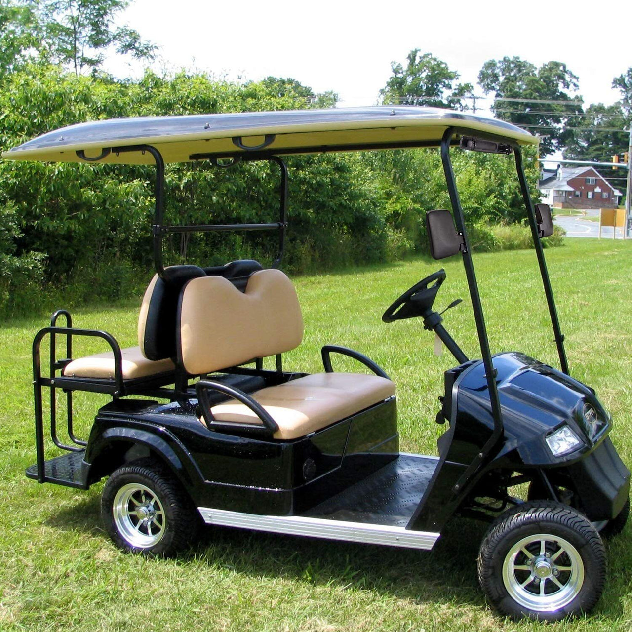 Golf cart mirrors providing wide clear vision