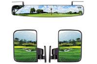 Thumbnail for Universal golf cart side mirrors and rear view mirror set