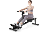 Thumbnail for Foldable rowing machine with adjustable resistance settings
