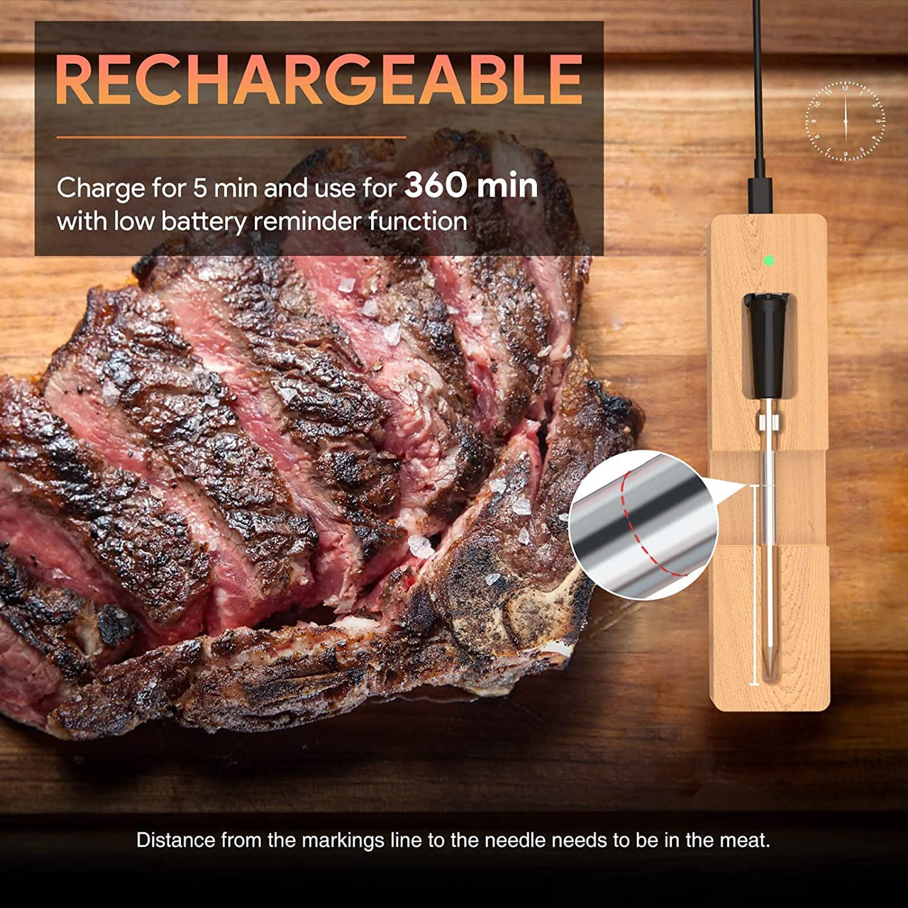 Meat Thermometer Smart Wireless