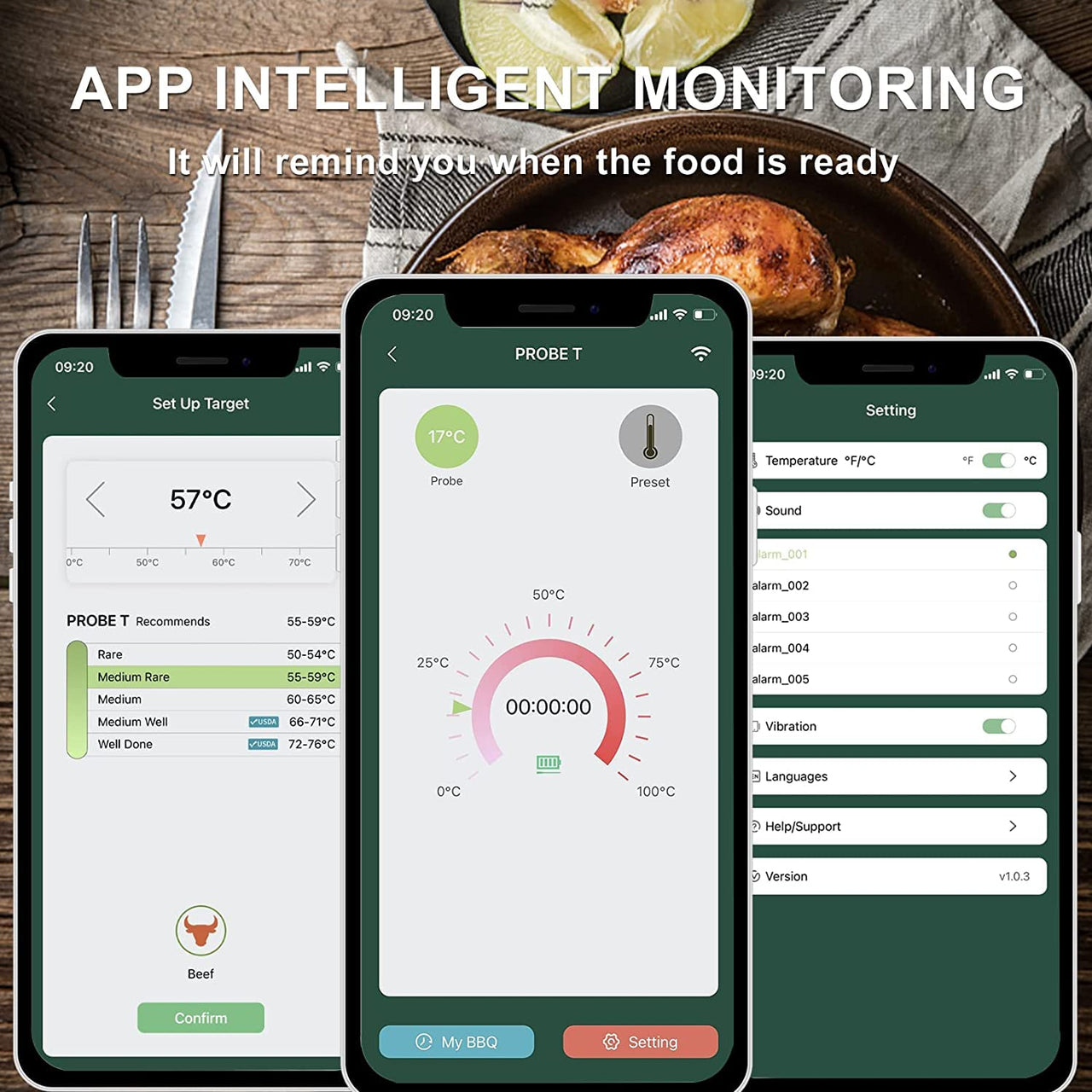 Meat Thermometer Smart Wireless
