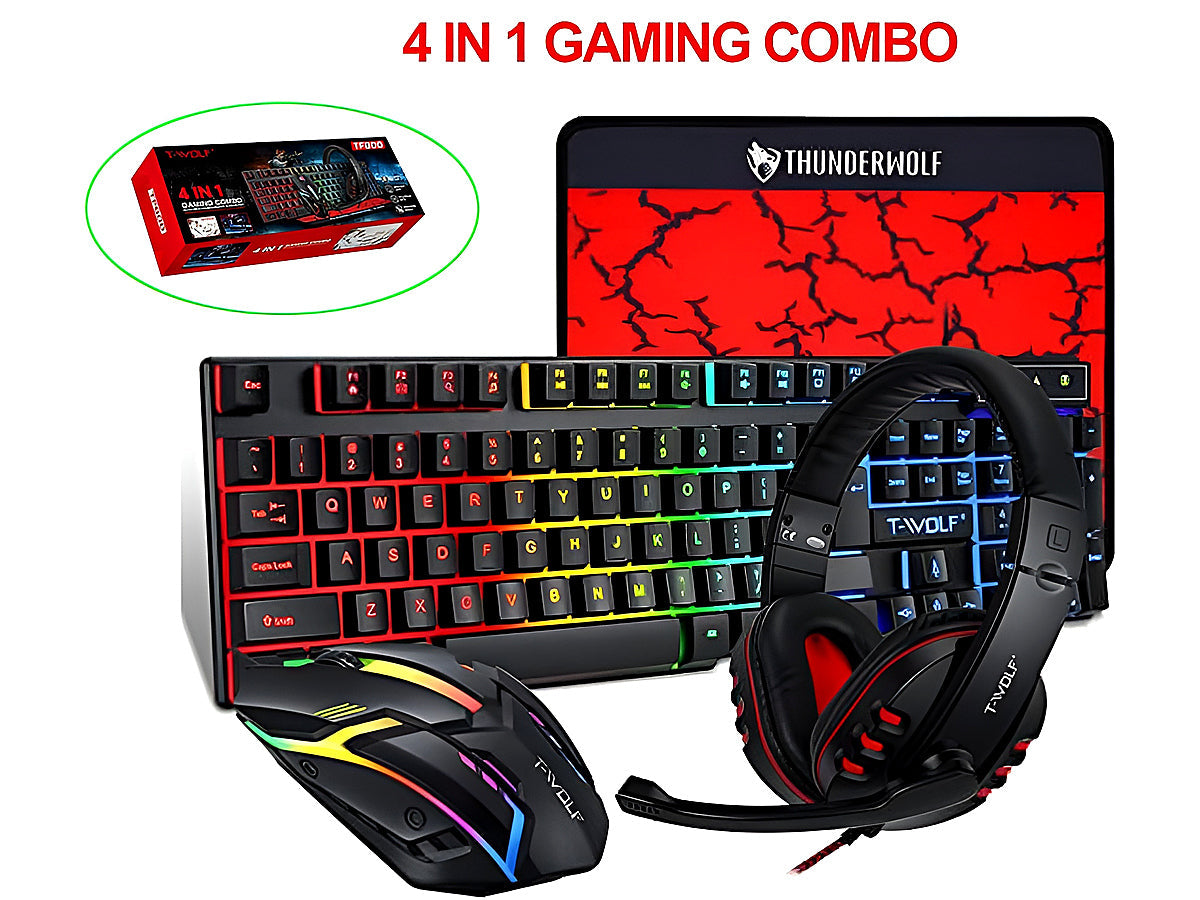 Gaming Keyboard Mouse Headphone Set
