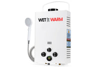 Thumbnail for Gas water heater showing NZ approved LPG hose